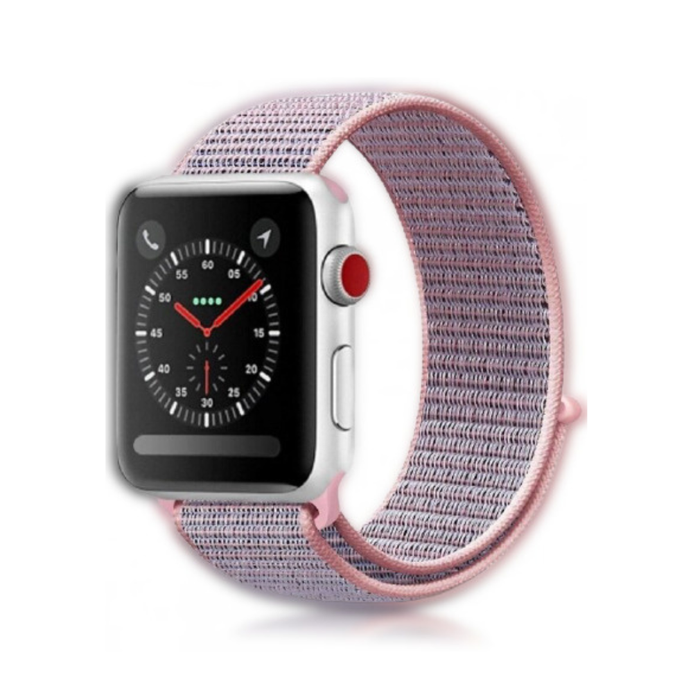 Нейлоновый ремешок Apple Watch, 38/40/41, S/M, M/L, розовый