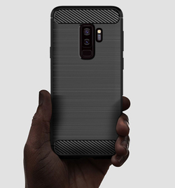 Чехол для Samsung Galaxy S9 Plus цвет Black (черный), серия Carbon от Caseport