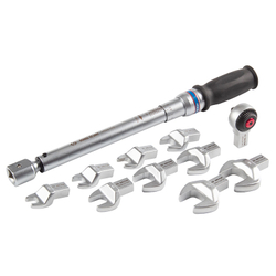 KING TONY (345201D11MR) Динамометрический ключ 14х18 мм, 20-100 Нм, "FIT", с набором рожковых насадок 13-30 мм, кейс