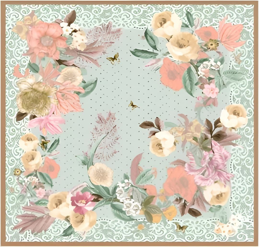 Платок двойной печати 88x88 см AV-HA34601