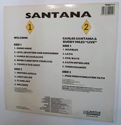 Santana Welcome / Carlos Santana & Buddy Miles "Live" 2 LP (UK 1988)