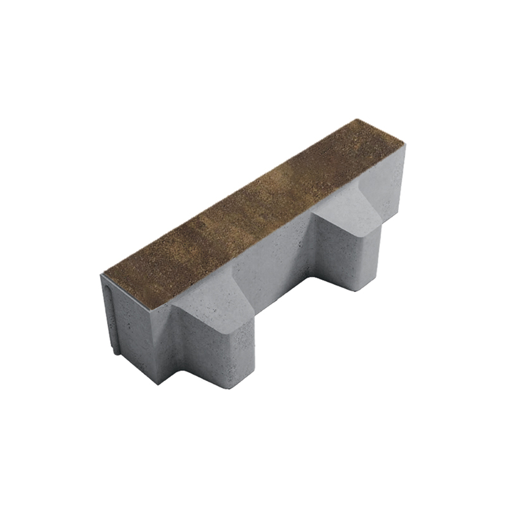 Тротуарная плитка ГАЗОННАЯ РЕШЕТКА - Листопад гладкий Мокко