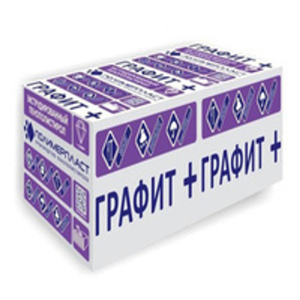 Экструзионный пенополистирол Полимерпласт Графит+ ЭПС 35 50х580х1180 5,4м2/0,27376м3 8шт