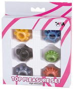 Набор из 6 разноцветных эрекционных колец (Цвет: разноцветный)