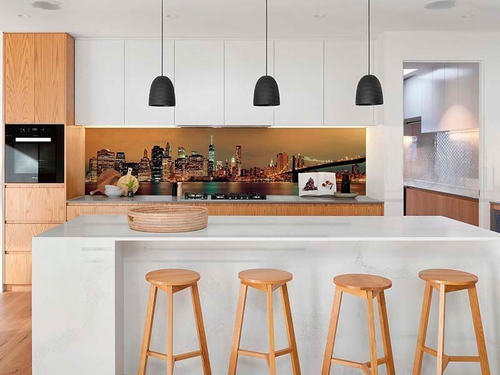 Кухонный фартук Бруклинский мост (светлый) 3000х600 мм