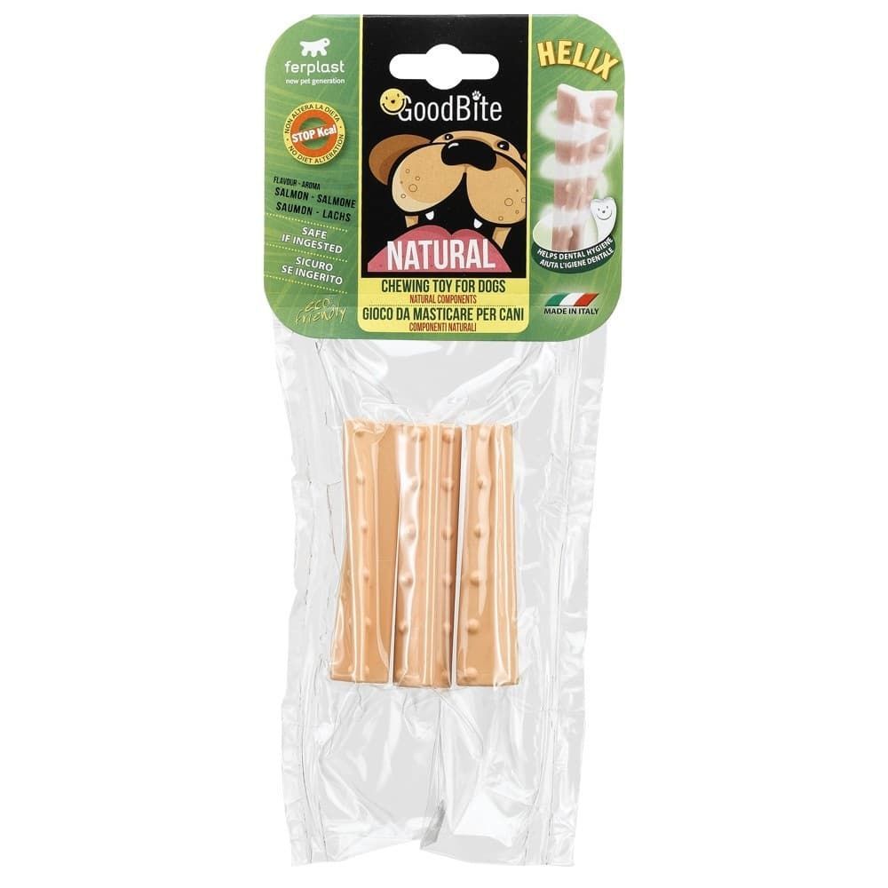 Игрушка-кость NAT HELIX SALMO.Sх3, съедобная, для собак, вкус лосося, 16g*3 Игрушка-кость NAT HELIX SALMO.Sх3, съедобная, для собак, вкус лосося, 16g*3