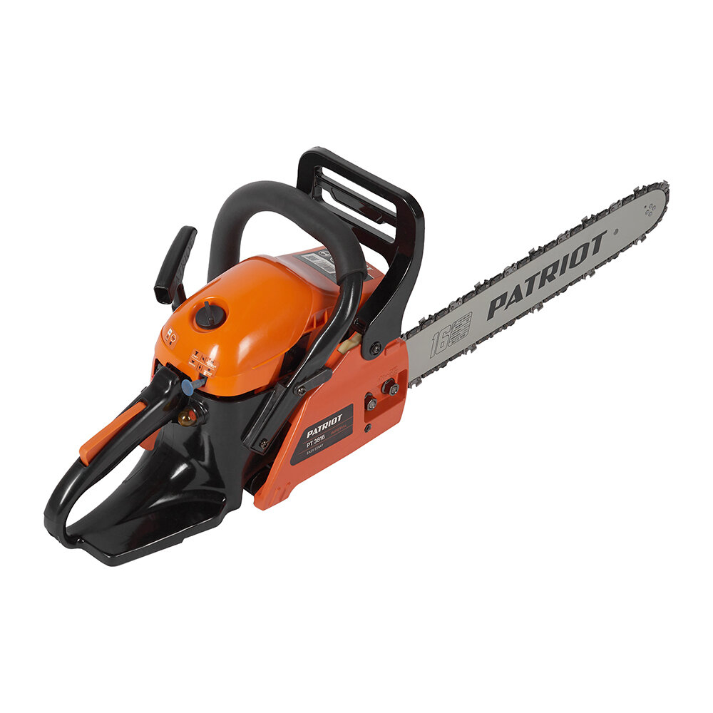 Бензопила PATRIOT "PT 3816", IMPERIAL 2л.с. антивибрация, плавный пуск, шаг цепи 3/8 дюймов