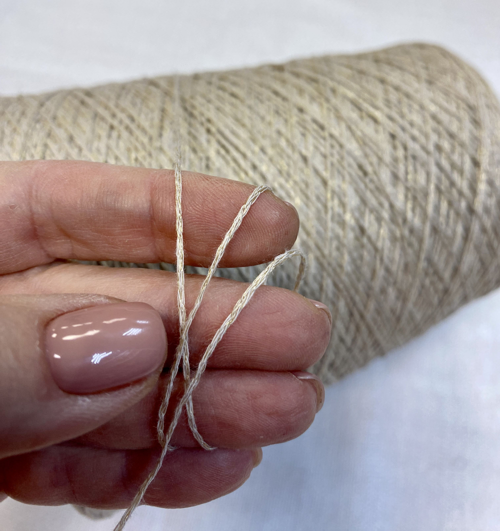 Пряжа на бобине (Италия) 77% мерсеризованный хлопок 23% п/э 100г-650м 470г