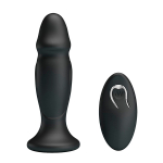 Черная анальная вибропробка 12,4см Mr.Play Powerfull Vibrating Anal Plug BI-040085W-MR
