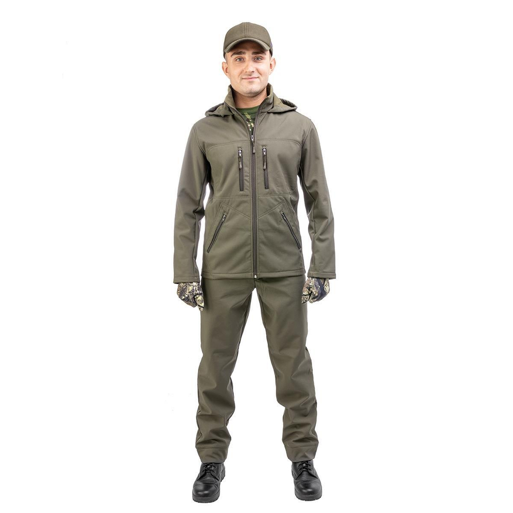 Костюм демисезонный КУМИР PRO, soft shell, цв.хаки р.48-50/170-176 Helios