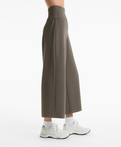 OYSHO Брюки широкого кроя в рубчик, угольный