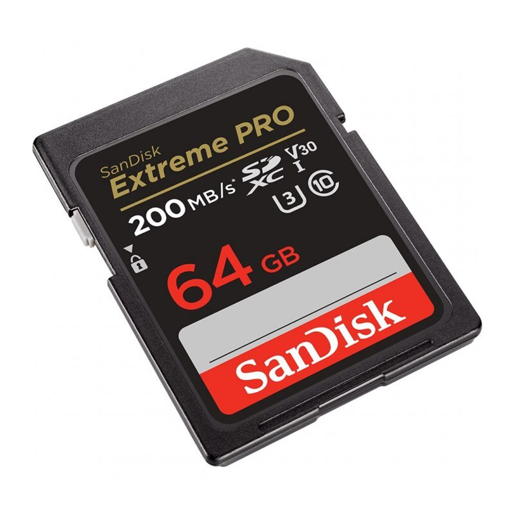 Карта памяти SanDisk Extreme Pro SDXC UHS-I Class 3 V30 200/90 MB/s 64GB
