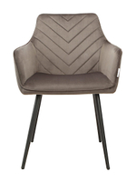 Стул LA ALTA BEATRICE велюр антрацит, каркас черный