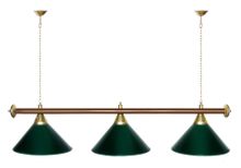 Лампа STARTBILLIARDS 3 пл. (плафоны золотые,штанга золотая,фурнитура золото)