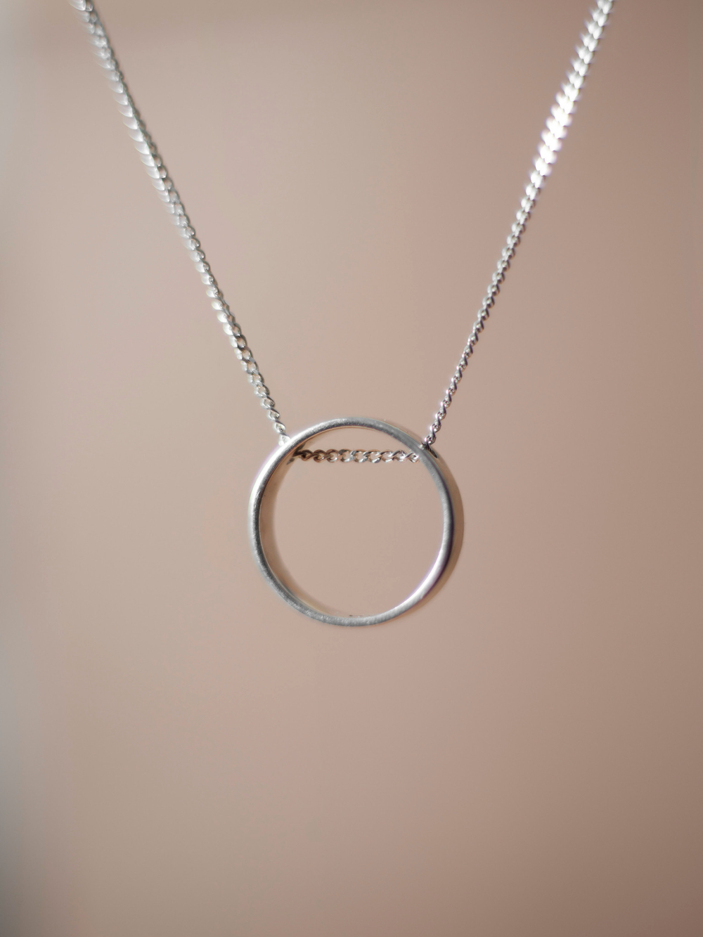 Подвеска ТОЧКА СБОРКИ с цепочкой , серебро