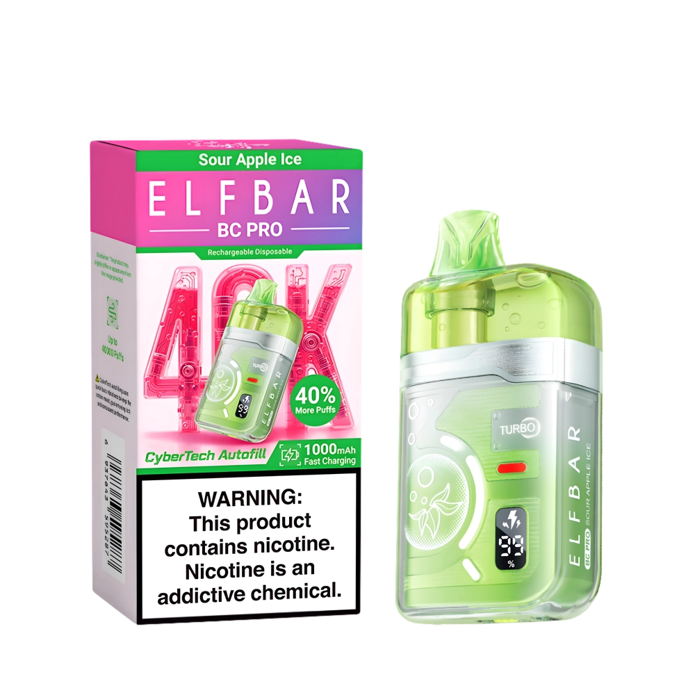 ELF BAR BC PRO 40000 - Sour Apple Ice (5% nic)