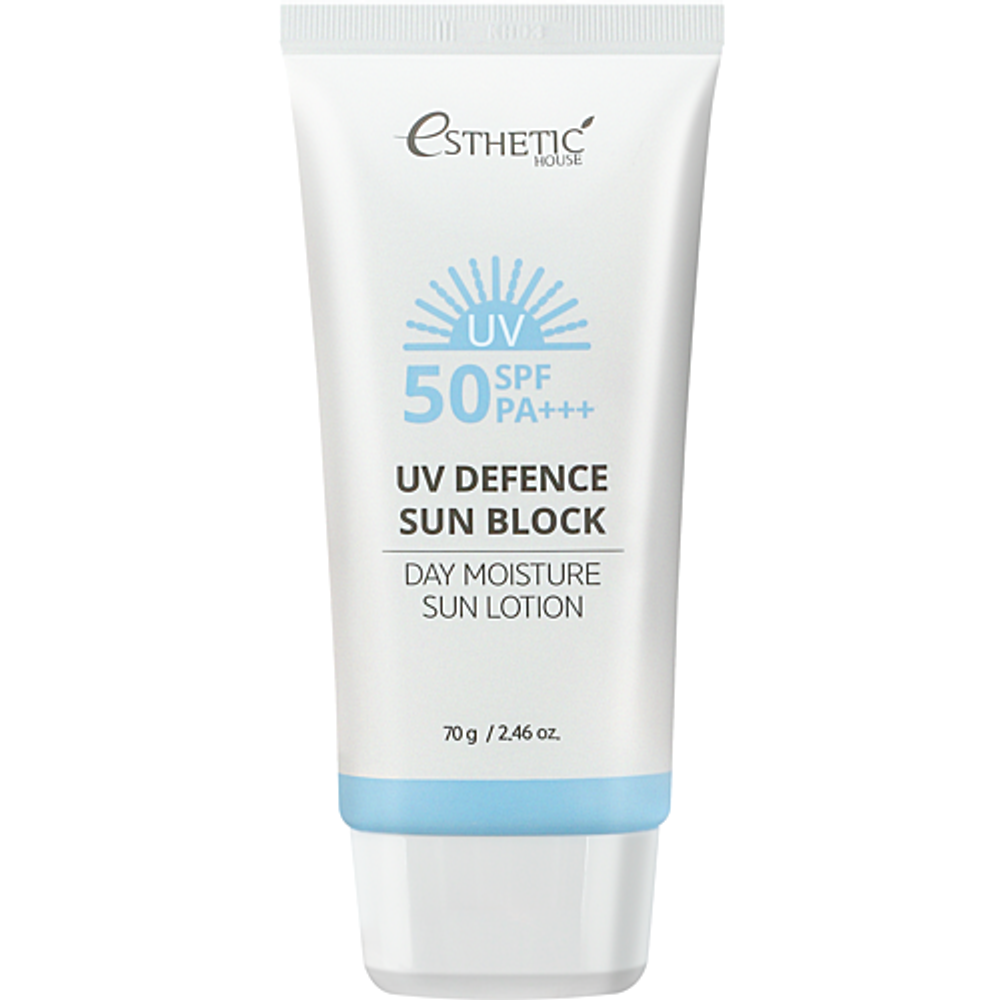 Esthetic House Лосьон солнцезащитный - Uv defence sun block day moisture sun lotion spf 50+, 70г