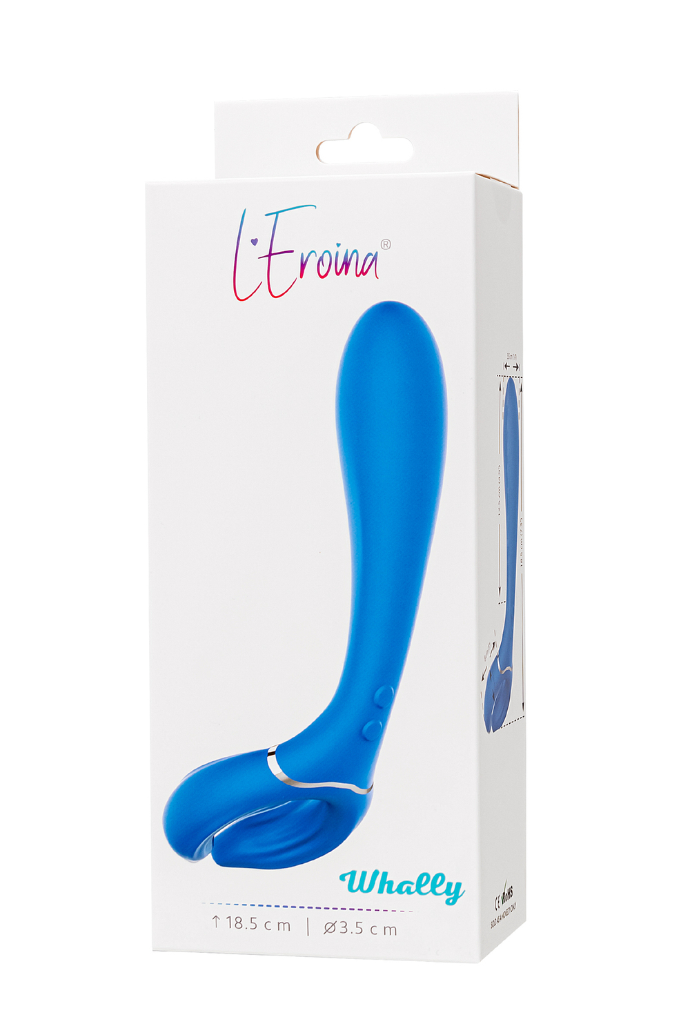Многофункциональный вибратор Leroina Whally голубой 18,5 см