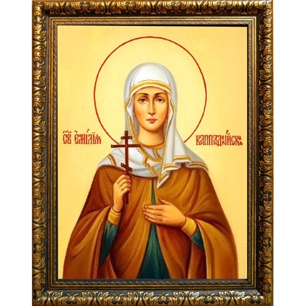 Емилия Кесарийская (Каппадокийская) Святая. Икона на холсте.