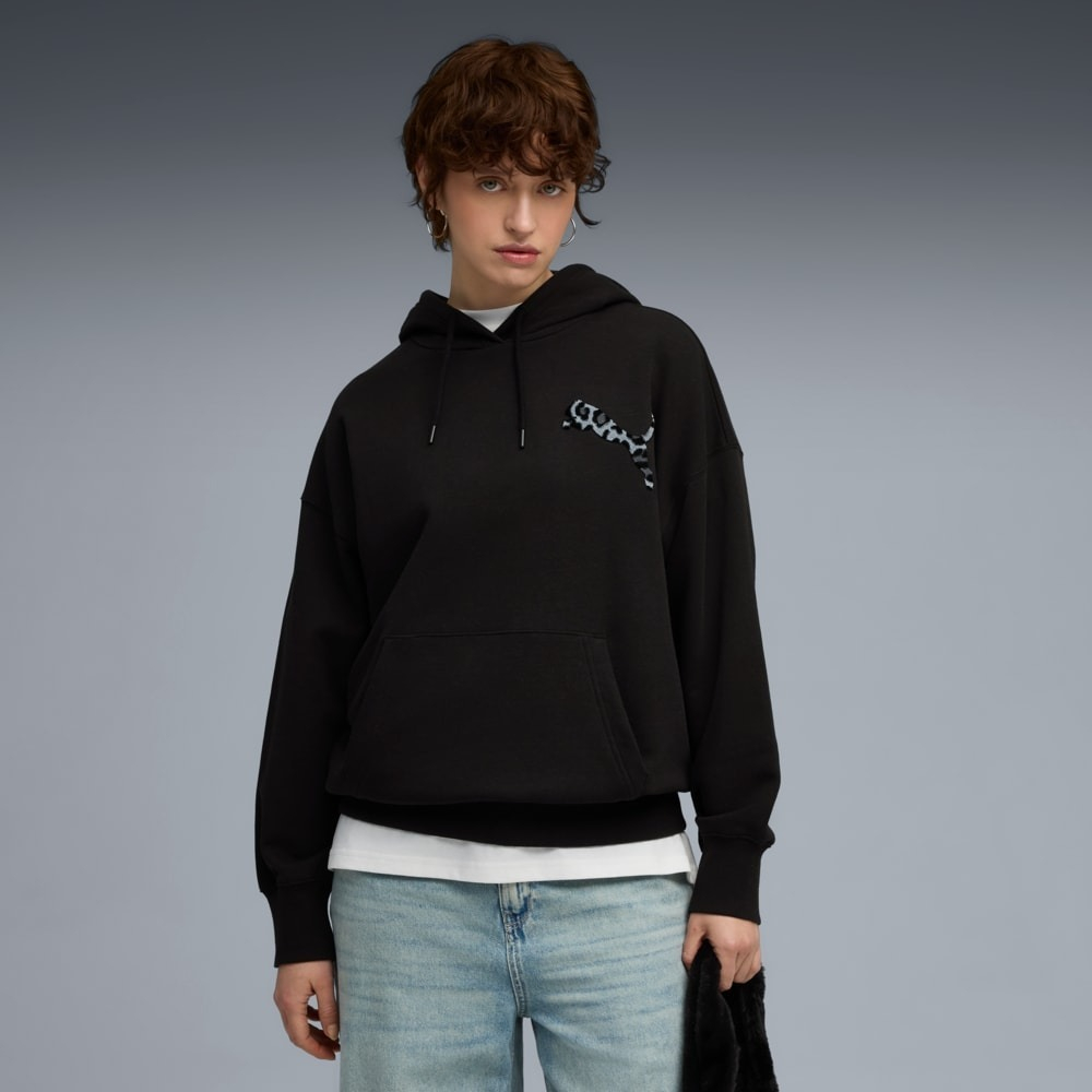 Толстовка женская PUMA LEO LUXE Oversized Hoodie TR