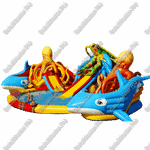 Надувной наземный аквапарк «Логово осьминогов», 21*20*8,7 м