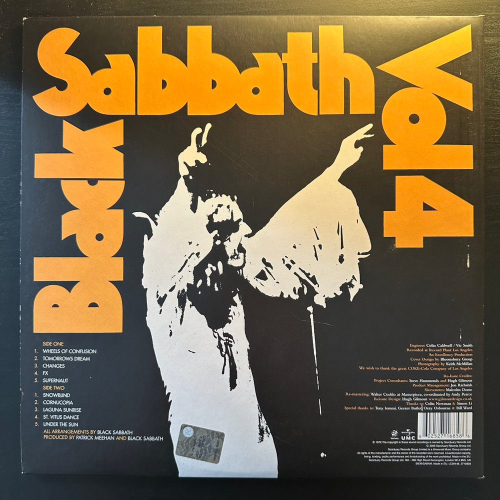 Black Sabbath ‎– Black Sabbath Vol. 4 (Европа 2011г.)