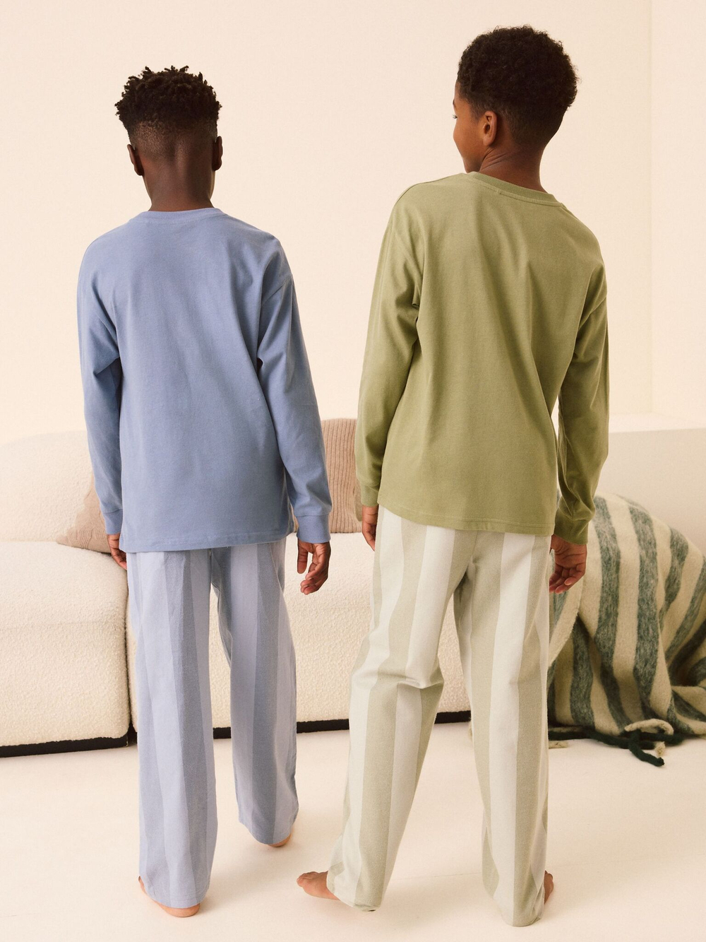 Пижама для мальчика NextE47-921, 2 шт., Хаки, Светло-синий