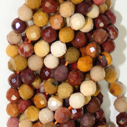 Яшма Мукаит ювелирная огранка 4мм 3мм