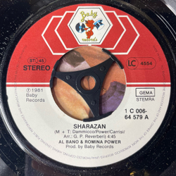 Винтажная виниловая пластинка 7 дюймов (маленькая пластинка) Al Bano amd Romina Power Sharazan (Германия 1981)