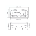 Акриловая ванна 1MarKa Dinamika 180x80, белый