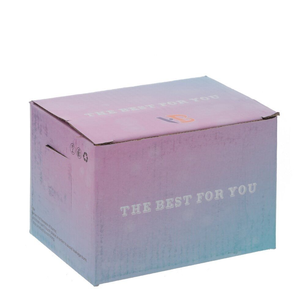 GAEM Кружка с ложкой на деревянной подставке, 290 мл, L12,5 W9 H8 см