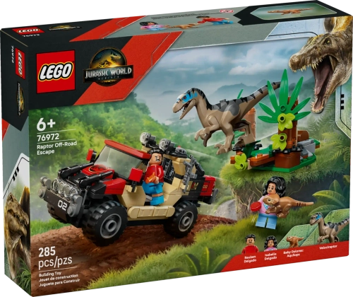 Конструктор LEGO Jurassic World 76972 Побег Раптора по бездорожью