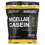 California Gold Nutrition, Sport, мицеллярный казеин, без добавок, медленное усвоение, 454 г (16 унций)