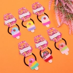 Резинка для волос 1 шт детская «Juiciness- Мороженое», микс 6 цветов, d- 4 см