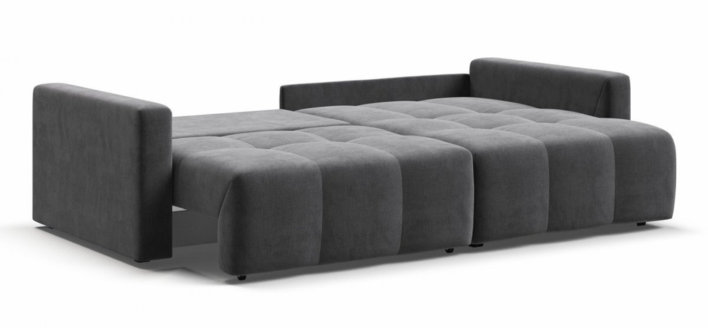 Угловой диван Босс Тренд Велюр Монолит серый