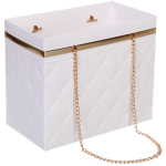 Пакет для цветов и подарков «Стиль» 18*10*15 см, белый