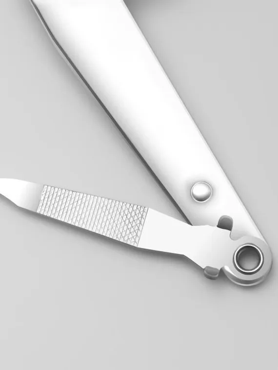 Кусачки-книпсер педикюрные, с пилкой, 7,6 см, фасовка 12 шт в коробке, цвет серебристый