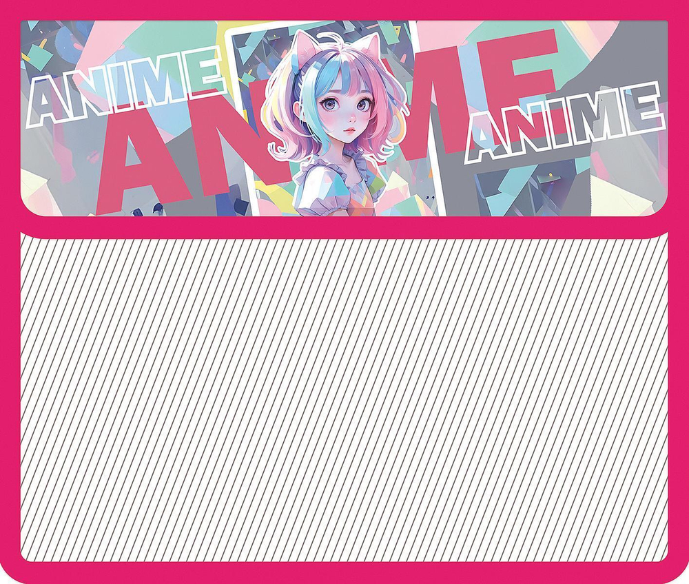 Папка для тетрадей А5 пластик, на липучке "Анимемания 2025" без уголка (Пчёлка)