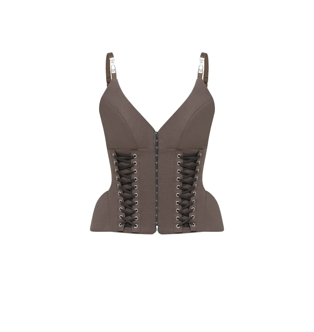 Корсет шнурованный, Серый