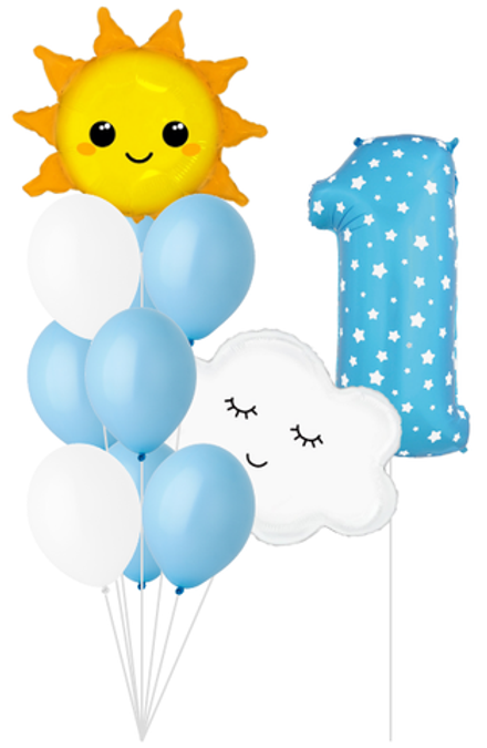 Набор шаров 1 годик мальчику | 0011