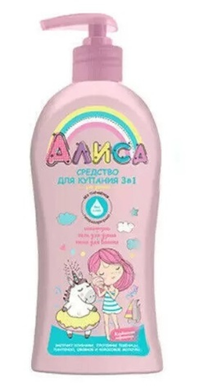 АЛИСА Ср-во д/к 3в1, Клубничное моженное 350мл.
