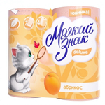 Бумага туалетная МЯГКИЙ ЗНАК Deluxe 2 сл., 4 рул., Абрикос