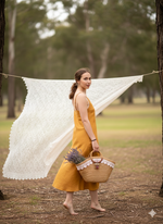 Платье Комбинация цвета горчицы