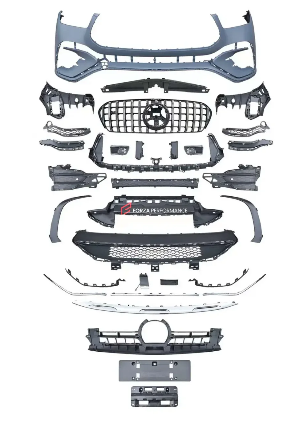 Обвес переделка для Mercedes-Benz GLE53 Coupe C167 2019+ до GLE53 AMG Coupe 2024 АМГ Мерседес Бенц ГЛЕ класс