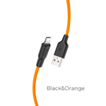 Кабель HOCO X21 Plus USB-Lightning 2.4А 1м Silicone Orange