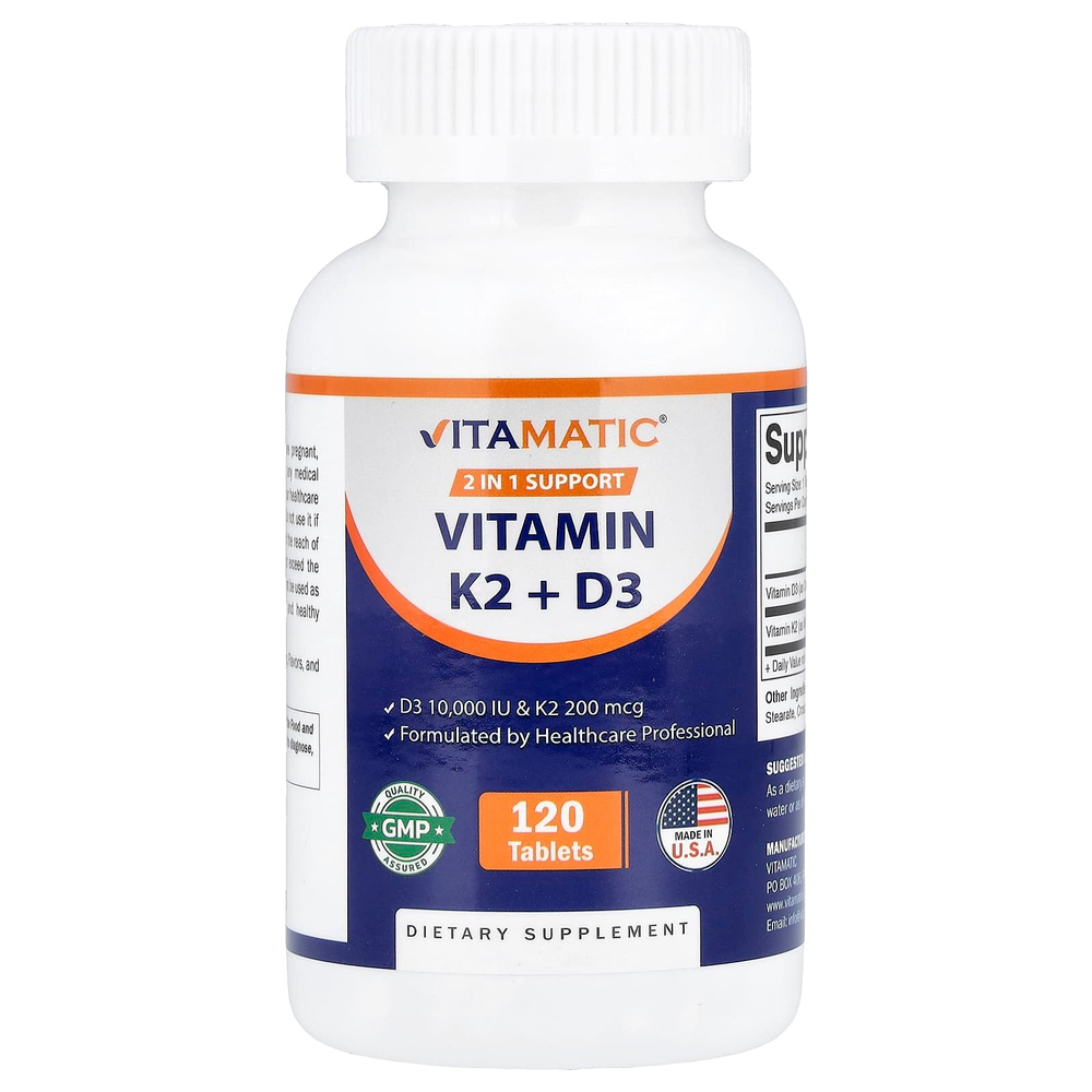 Vitamatic, витамин K2 и D3, 120 таблеток