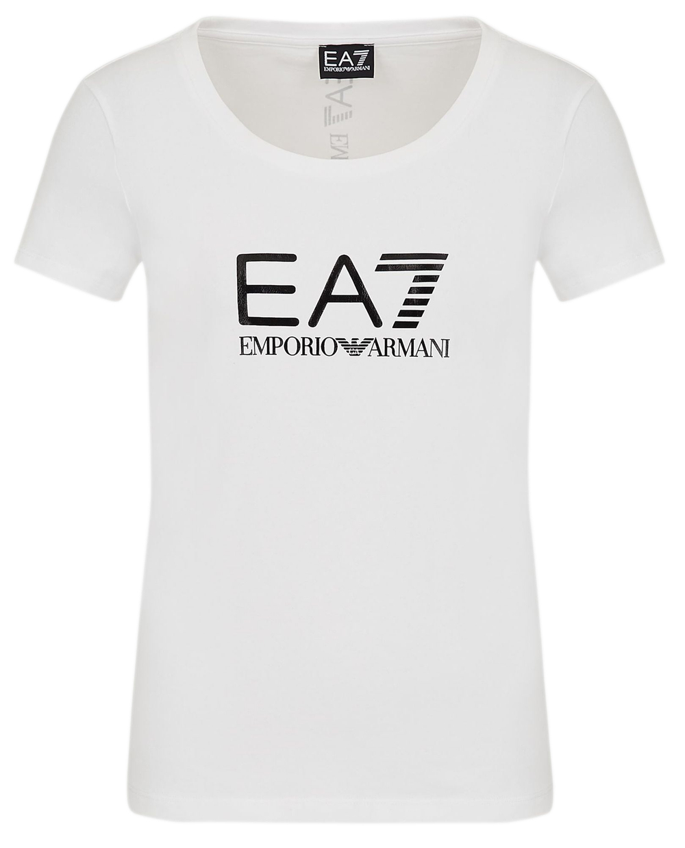 Женская теннисная футболка EA7 Woman Jersey T-Shirt - white
