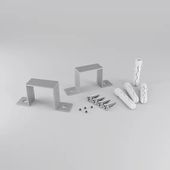 Комплект крепления для встроенного монтажа радиусного профиля 2шт. Led Strip alm-3535r-4mt