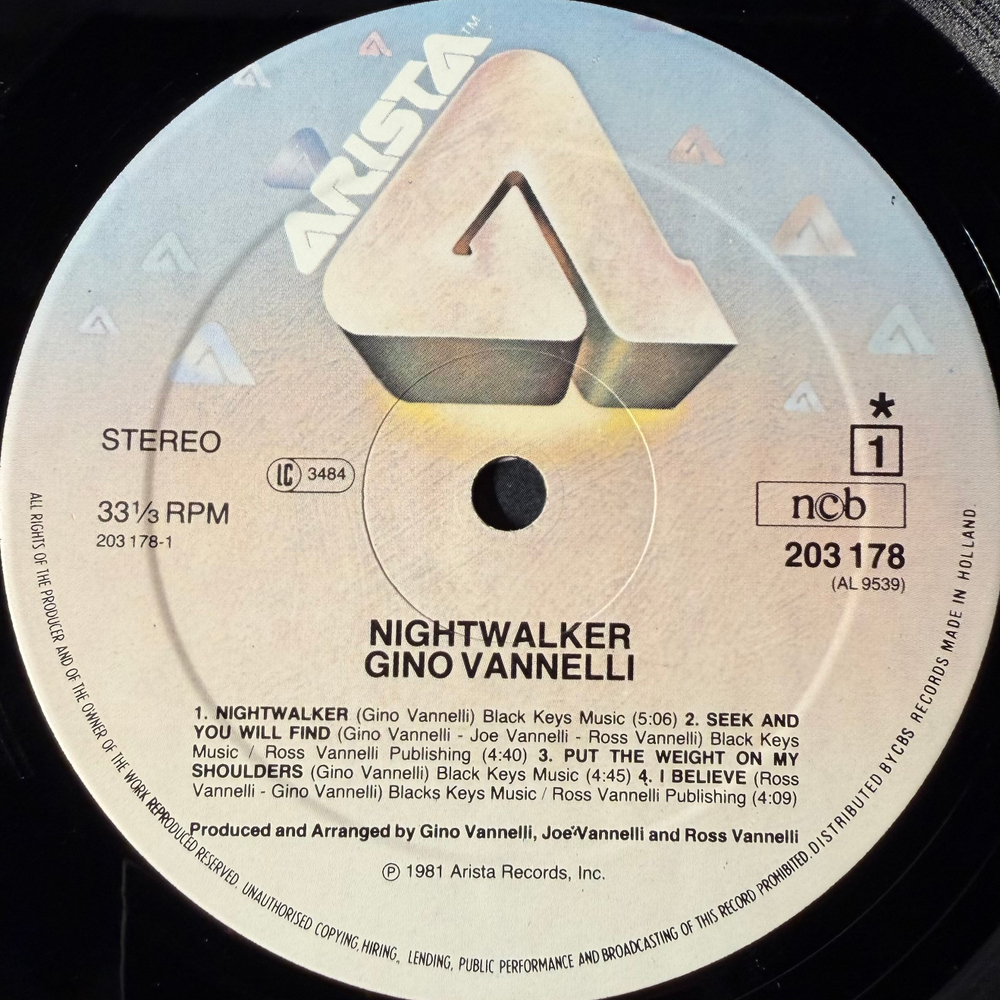 Gino Vannelli - Nightwalker (Голландия 1981г.)