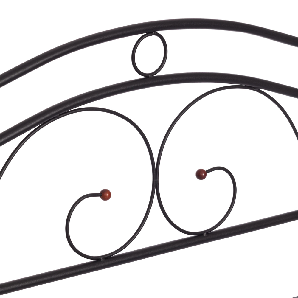 Кровать AT-803 дерево гевея/металл, 160*200 см (Queen bed), красный дуб/черный